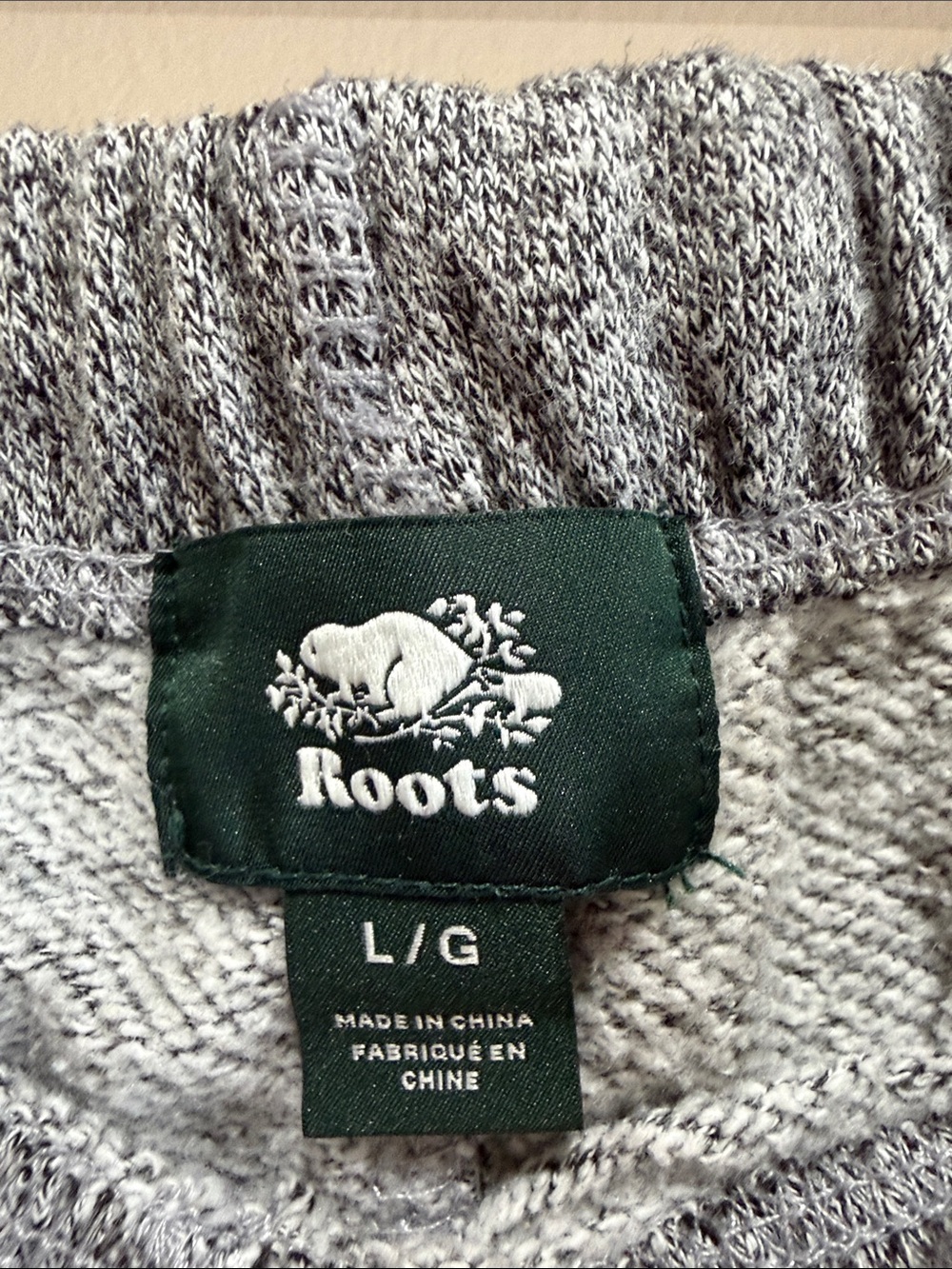 Roots Women’s Organic Original Salt and Pepper White Logo Sweatpants - Picture 3 of 10